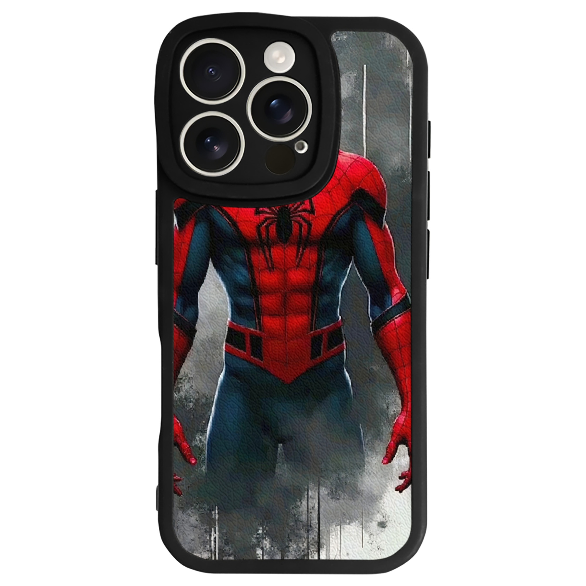 Spider Man スパイダーマン 【iPhone 16シリーズ対応】シリコンスマホケース（レザー調） 材質：シリコン